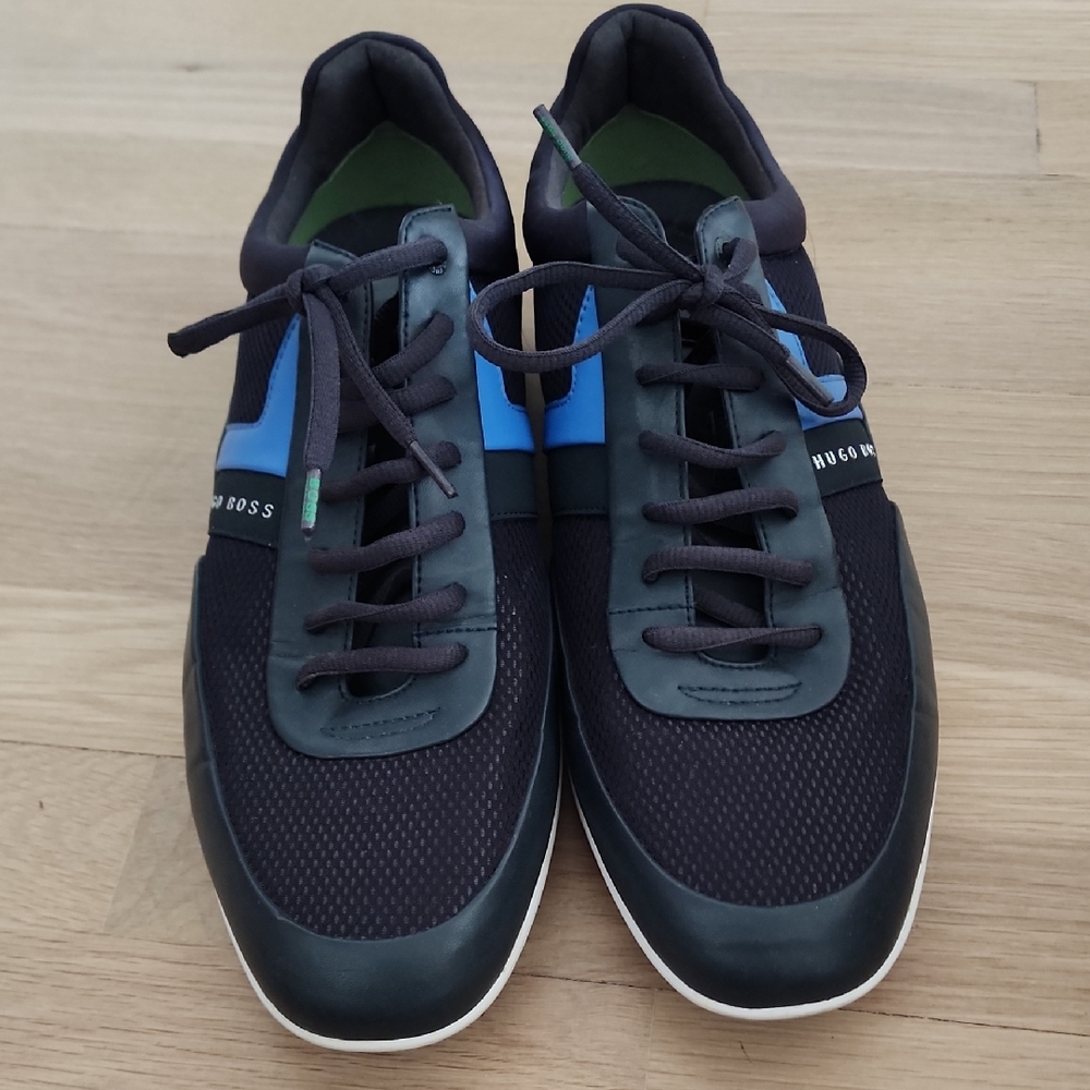 Hugo Boss Green Collection Men's Black and Blue Casual Sneakers US Size 11.5